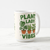 Plant lady vibes cute botanical Coffee Mug コーヒーマグカップ (正面右)