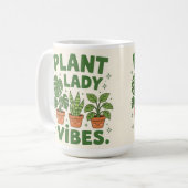 Plant lady vibes cute botanical Coffee Mug コーヒーマグカップ (正面左)