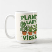Plant lady vibes cute botanical Coffee Mug コーヒーマグカップ (左)