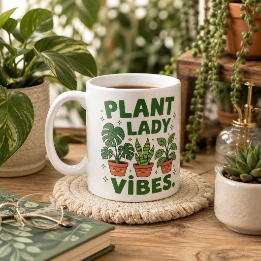 Plant lady vibes cute botanical Coffee Mug コーヒーマグカップ