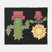 Plant Lovers フリースブランケット (正面(横))