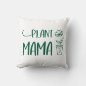 Plant Mama Potted Plant Hunter Green and White クッション (正面)