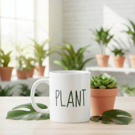 PLANT Minimalist Gardener White Coffee Mug ジャンボコーヒーマグカップ
