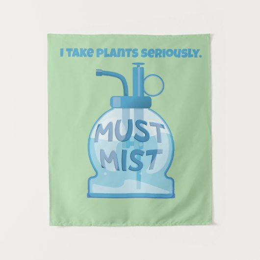 Plant mister misting pot plants タペストリー (正面)