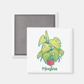 Plant monstera pixelart, Pixel Art マグネット (正面/裏面)