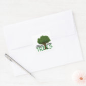 Plant more trees - tree design and quote スクエアシール (封筒)