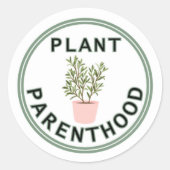 Plant Parenthood Stickers ラウンドシール (正面)