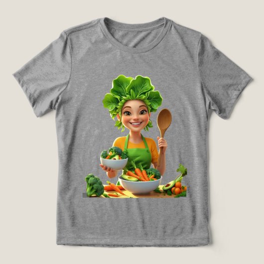 Plant-Powered Chef – Cooking with Kindness トライブレンドＴシャツ (デザイン正面)