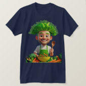 Plant-Powered Chef – Cooking with Kindness Tシャツ (デザイン正面)
