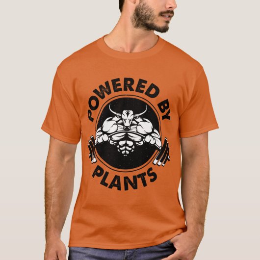 Plant powered Vegan workout friend Tシャツ (正面)
