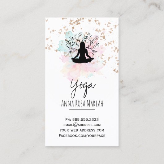 *~* Plant QR AP33 Rainbow Spiritual Yoga 名刺 (裏面)