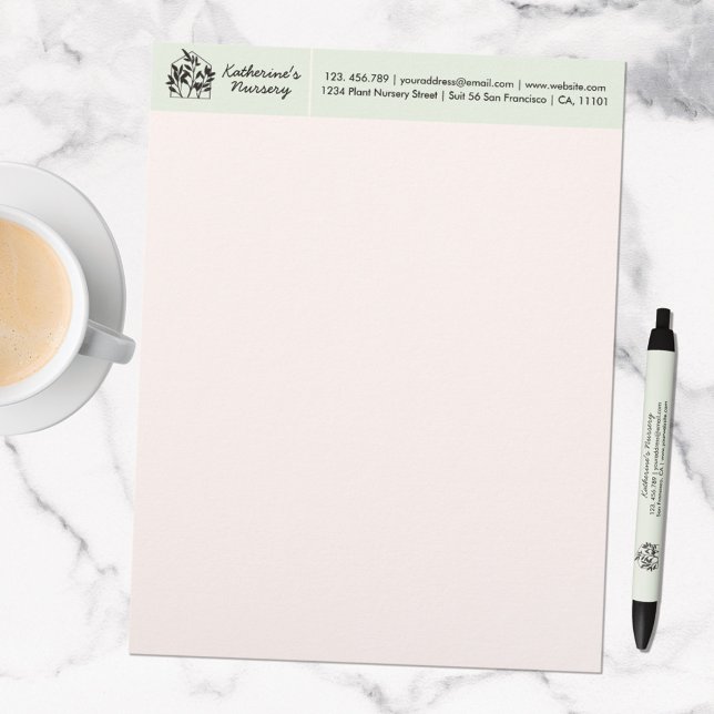 Plant Shop子供部屋モダン抽象芸術（住所） レターヘッド (In situ marble table)