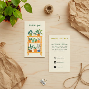 Plant Shop Thank You Insert Card エンクロージャーカード