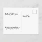 Plant Swap Invitation Earth Day Event Card シーズンポストカード (裏面)