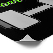 Plant Wered Gym Motivation Vegetarian  ポスター (角)