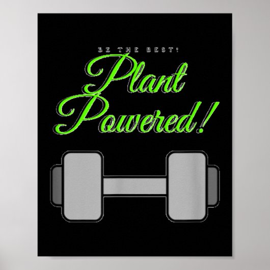 Plant Wered Gym Motivation Vegetarian  ポスター (正面)