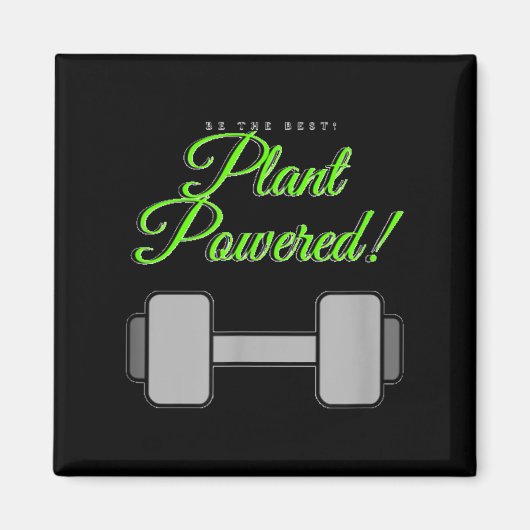 Plant Wered Gym Motivation Vegetarian  マグネット (正面)