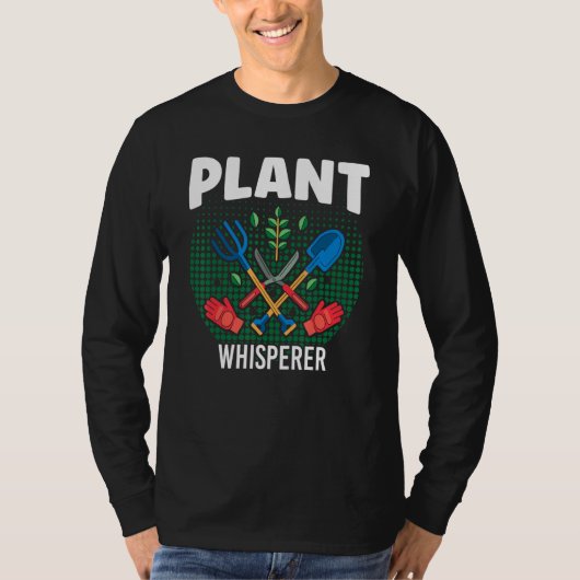 Plant Whisperer Gardening Landscaper Tシャツ (正面)