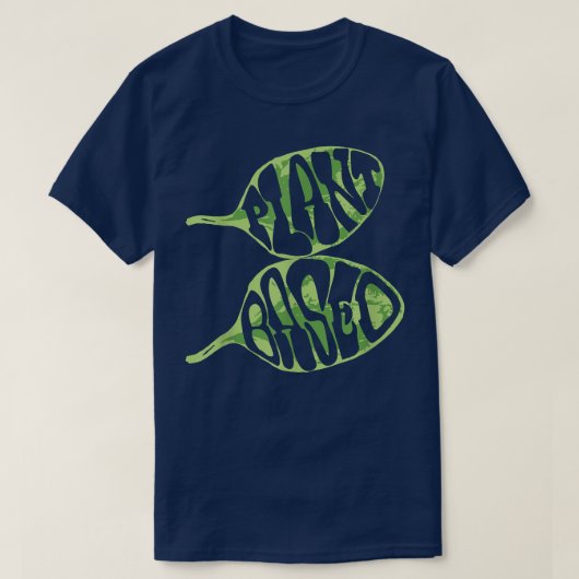 PlantBasedおもしろいベジタリアンビーガン Tシャツ (デザイン正面)