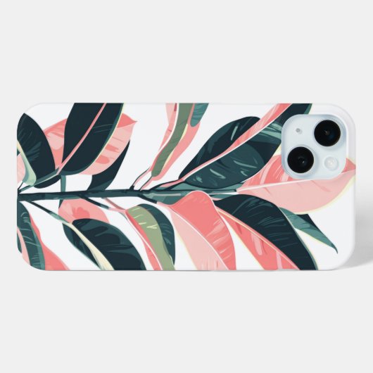 Plante Caoutchouc – Illustration Nature Minimalist Case-Mate iPhoneケース (裏面 (横))