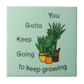 Planten Tegeltje “keep growing” タイル (正面)