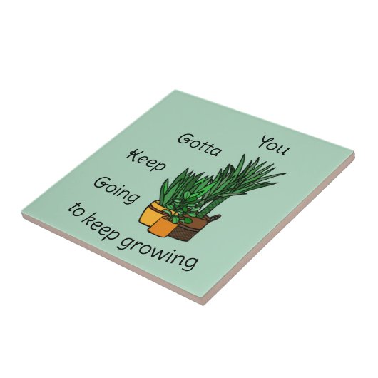 Planten Tegeltje “keep growing” タイル (側面)