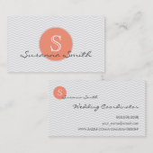 Plantilla de tarjeta elegante monograma 名刺 (正面/裏面)