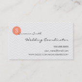 Plantilla de tarjeta elegante monograma 名刺 (裏面)