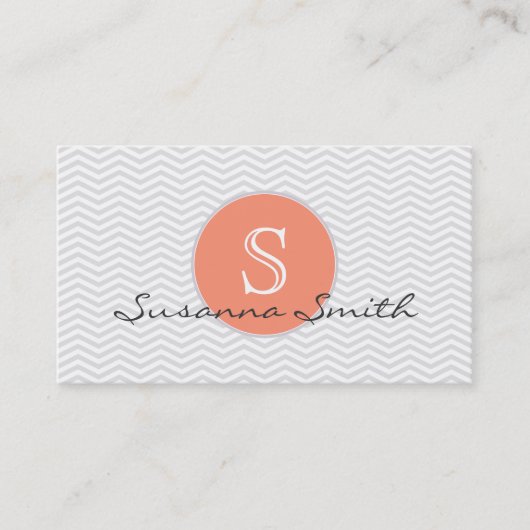 Plantilla de tarjeta elegante monograma 名刺 (正面)