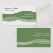 Plantilla Tarjeta de visita ondas de agua B3G 名刺 (正面/裏面)