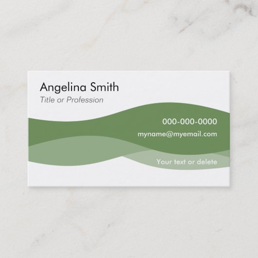 Plantilla Tarjeta de visita ondas de agua B3G 名刺 (正面)