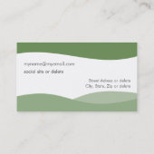 Plantilla Tarjeta de visita ondas de agua E1G 名刺 (裏面)