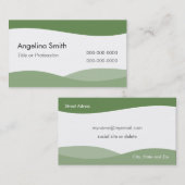 Plantilla Tarjeta de visita ondas de agua E1G 名刺 (正面/裏面)