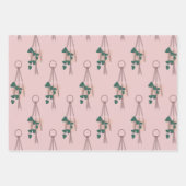 Plantsモダン Macrame Holderドットパターン ラッピングペーパーシート (正面)