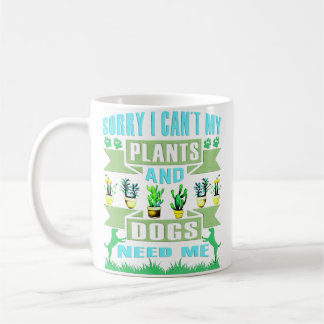 Plants And Dog Lover Gardener Funny Gardening And  コーヒーマグカップ