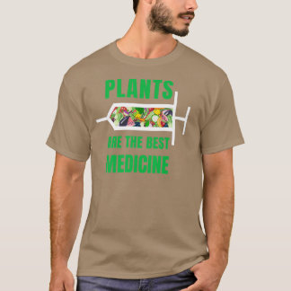 Plants Are The Best Medicine Vegan Vegetarian Prem Tシャツ