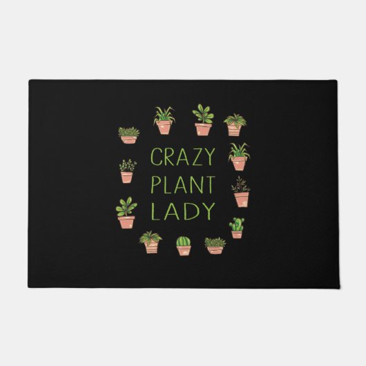 Plants - Crazy Plant Lady ドアマット (正面)