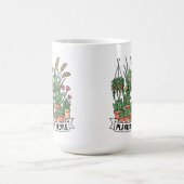 Plants Not People | Funny Introvert Gardener コーヒーマグカップ (中央)