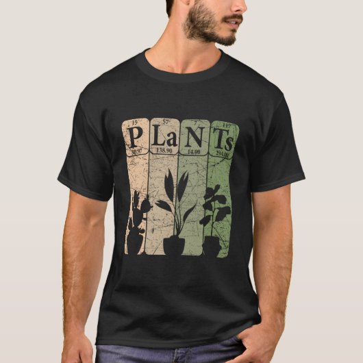 Plants Periodic Table Elets Plant Botany Tシャツ (正面)
