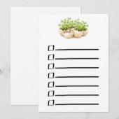 Plants Seedlings To Do List 招待状 (正面/裏面)