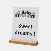 Plaque acrylique éléphant à personnaliser アクリルサイン (傾斜)