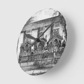 Plas Newyyd、Llangollenの近くで、ウェールズのLの座席 ラウンド壁時計 (傾斜)