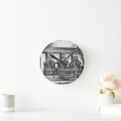 Plas Newyyd、Llangollenの近くで、ウェールズのLの座席 ラウンド壁時計 (ホーム)