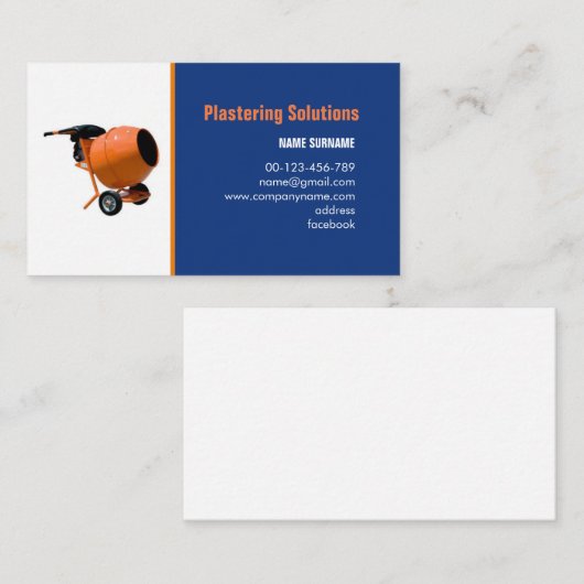 Plasteringサービスおよびソリューションの名刺 名刺 (正面/裏面)