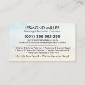 Plastering and Painting Services Watercolor art 名刺 (裏面)