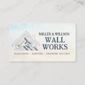 Plastering and Painting Services Watercolor art 名刺 (正面)