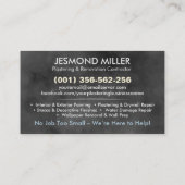 Plastering and Painting Services Watercolor art 名刺 (裏面)