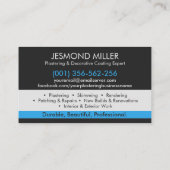 Plastering Services 名刺 (裏面)