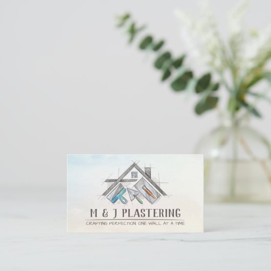Plastering Services Drywall Professional 名刺 (スタンド正面)