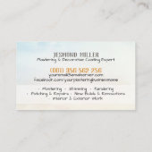 Plastering Services Drywall Professional 名刺 (裏面)